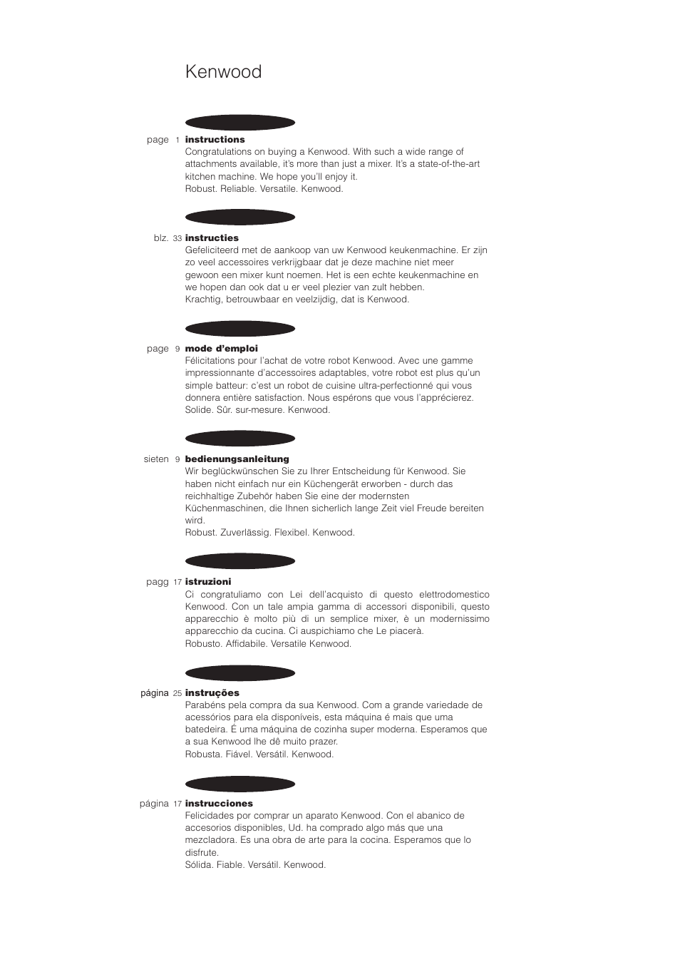 Kenwood | Kenwood PM400 User Manual | Page 2 / 184