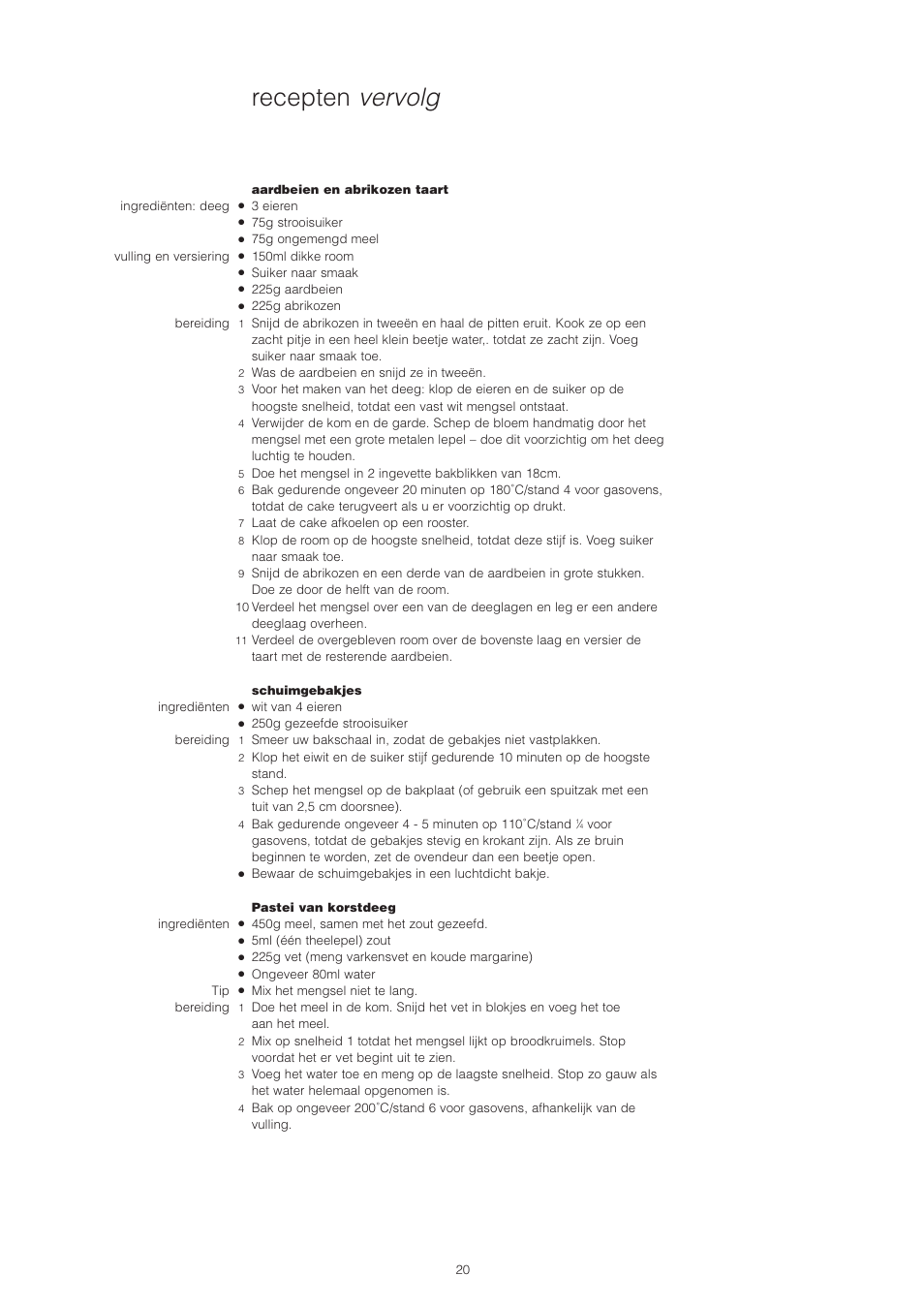 Recepten vervolg | Kenwood PM400 User Manual | Page 22 / 184