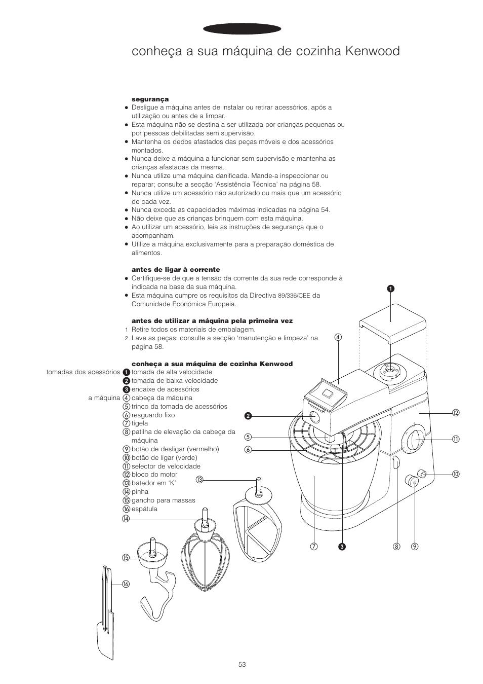 Conheça a sua máquina de cozinha kenwood, Portugêus | Kenwood PM400 User Manual | Page 55 / 184