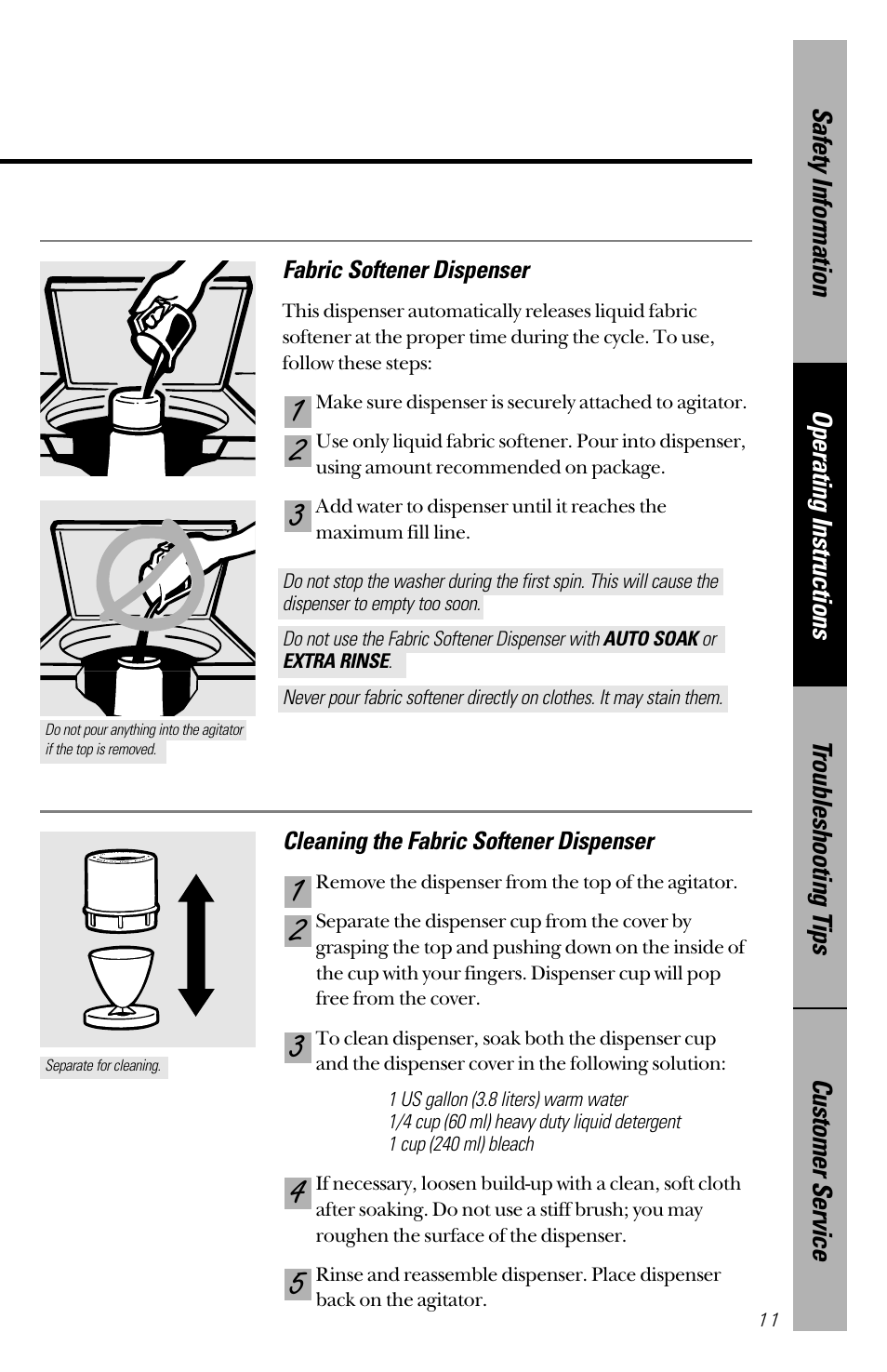 Hotpoint VWSR4100 User Manual | Page 11 / 20