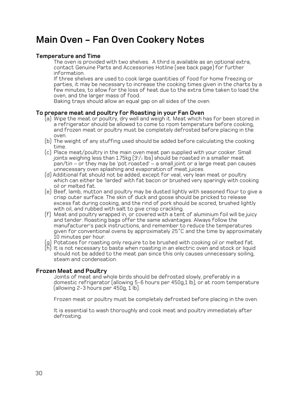 Hotpoint BD62 Mk2 User Manual | Page 30 / 48