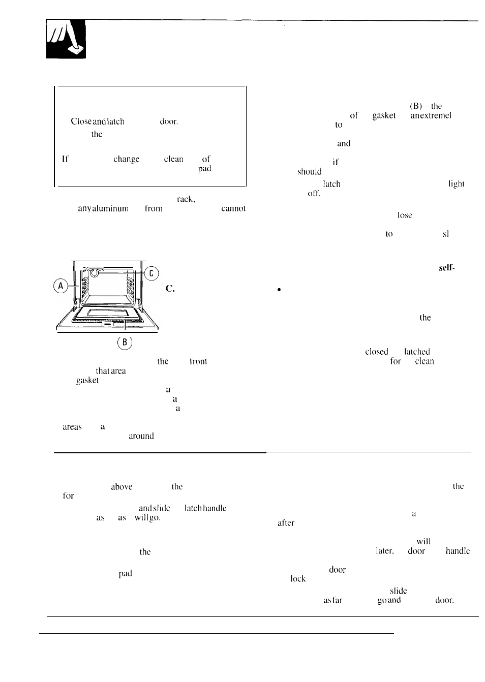 Self-cleaning instructions 22–24, Operating the self-cleaning oven, Before a clean cycle | How to set oven for cleaning, Clean | Hotpoint RGB747GER User Manual | Page 22 / 48