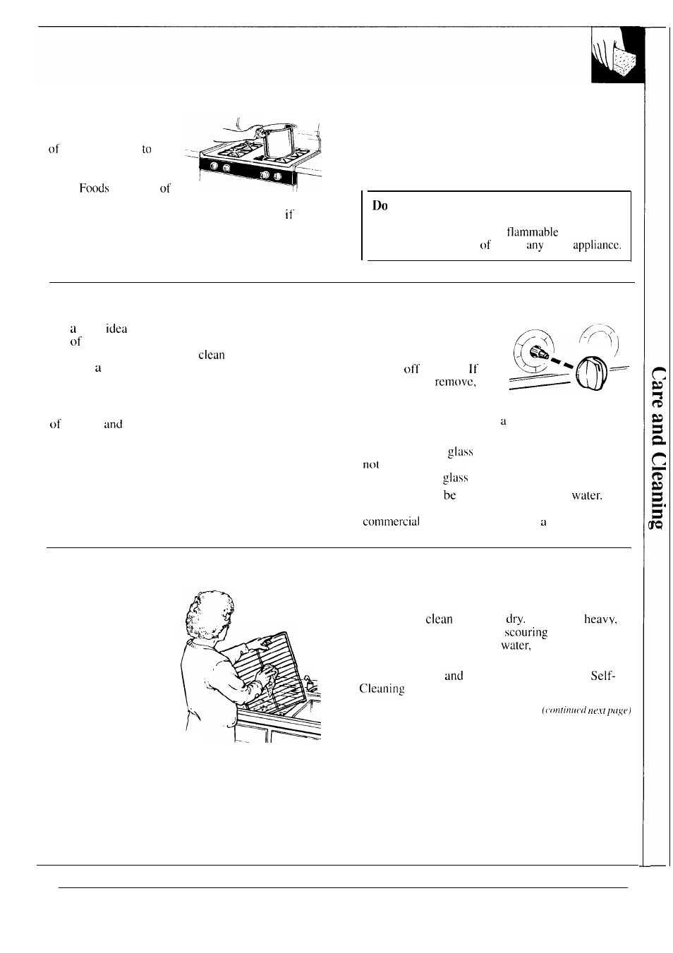 Cooktop surface, Control panel and knobs, Oven shelves | Hotpoint RGB747GER User Manual | Page 27 / 48