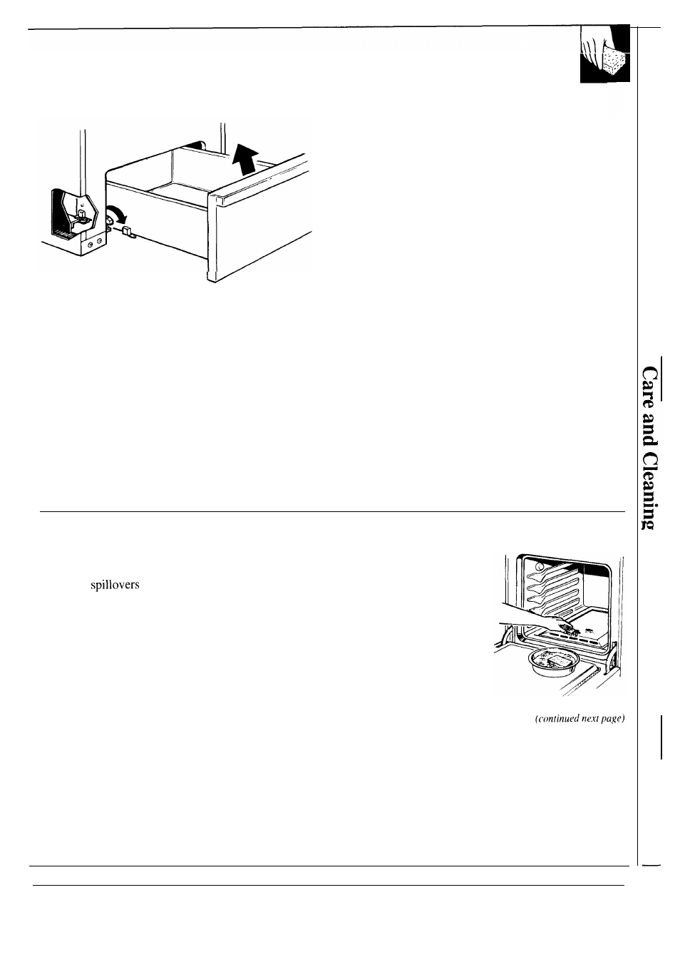 Oven bottom, Removable storage drawer | Hotpoint RGB747GER User Manual | Page 29 / 48