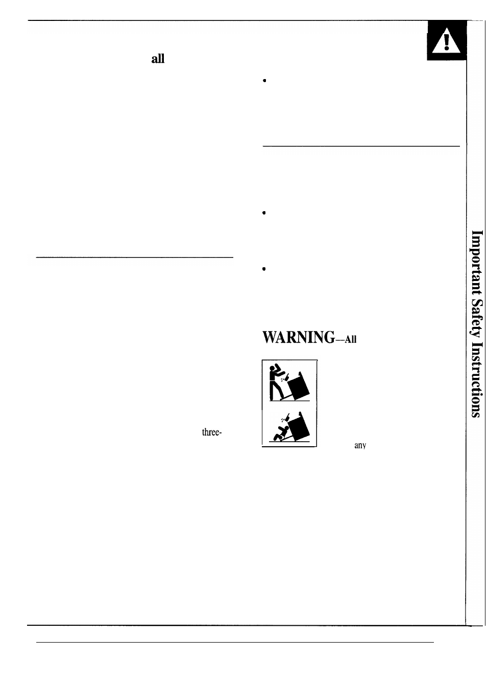 Anti-tip device, Important safety instructions, Read instructions before using this appliance | Important safety notice the, When you get your range, Using your range | Hotpoint RGB747GER User Manual | Page 3 / 48