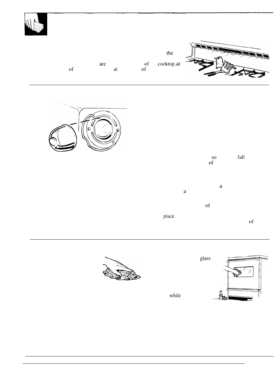 Care and cleaning, Oven air vents, Oven lamp replacement | Metal parts glass surfaces | Hotpoint RGB747GER User Manual | Page 30 / 48