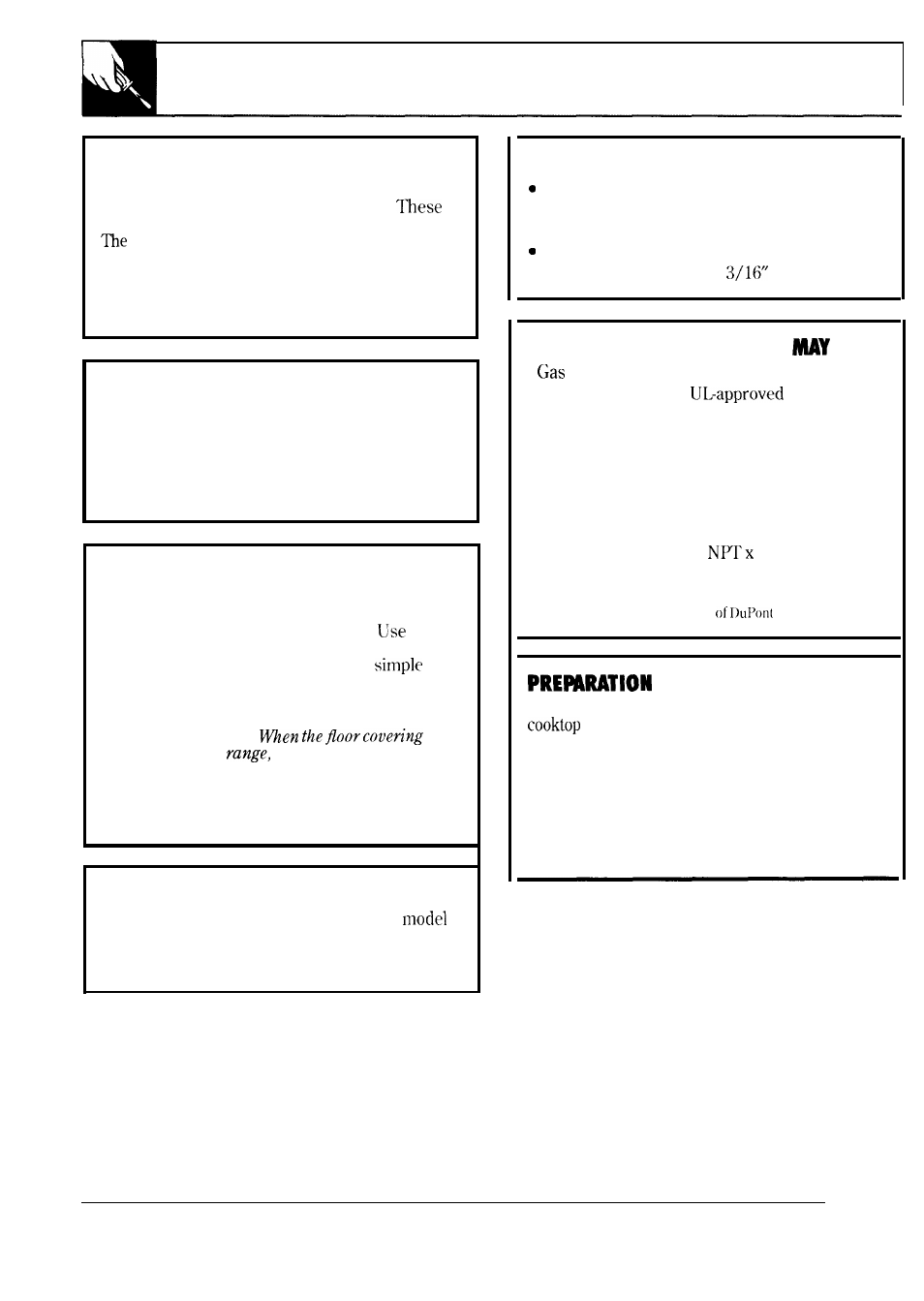 Flooring under range, Installation instructions, General | Location, Protect your floor, Model and serial number location, Tools you will need, Additional materials you need | Hotpoint RGB747GER User Manual | Page 34 / 48
