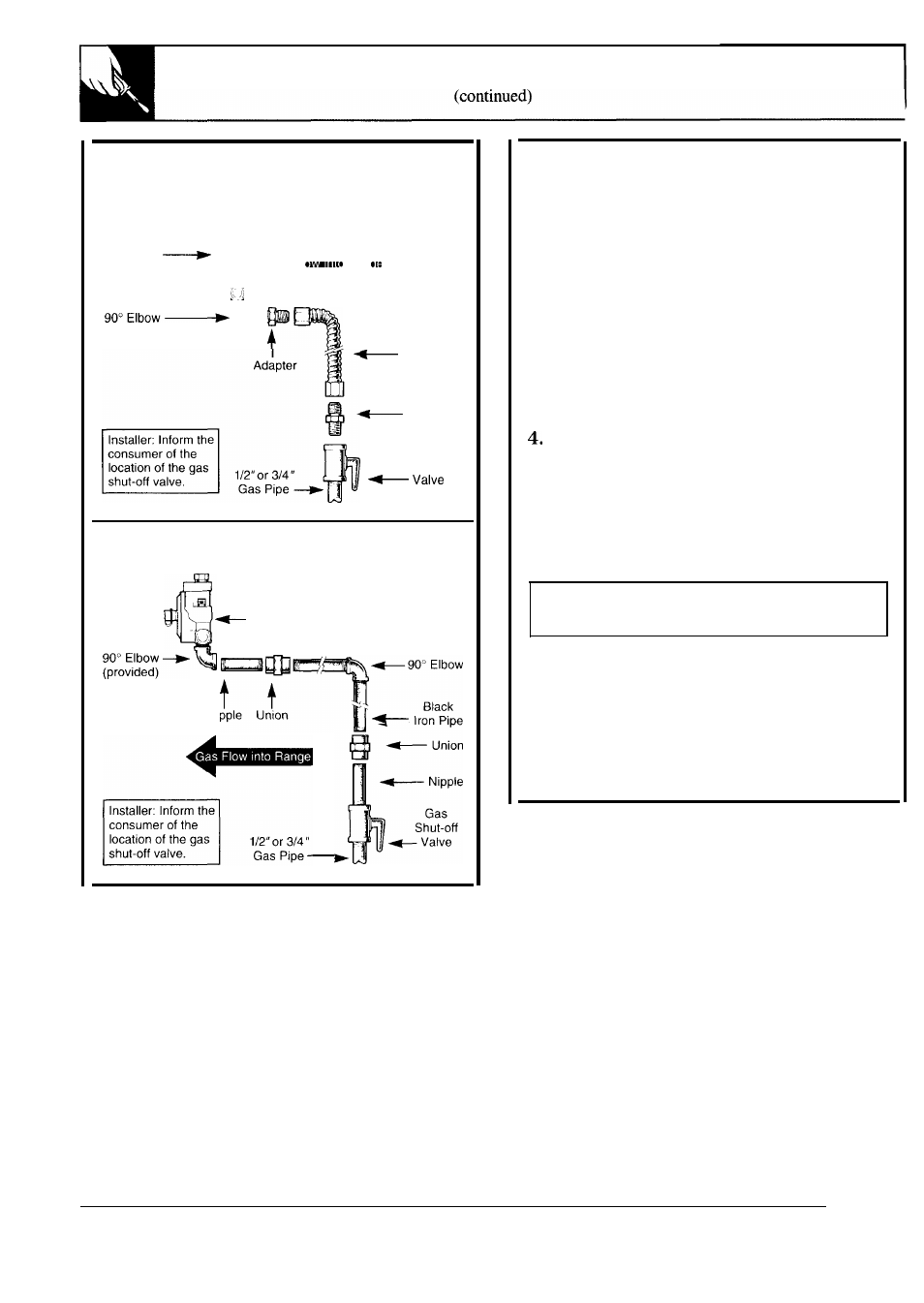 Installation instructions | Hotpoint RGB747GER User Manual | Page 36 / 48