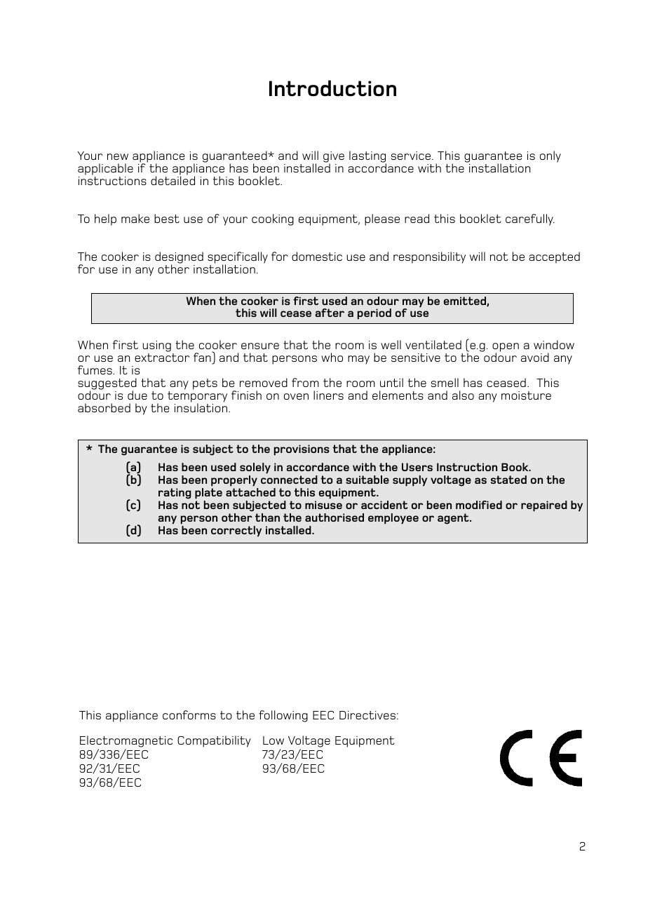 Introduction | Hotpoint H050E User Manual | Page 3 / 24
