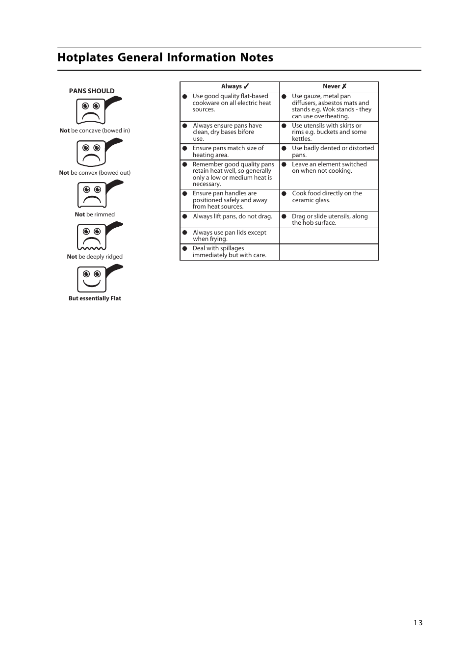 Hotpoint HL500E User Manual | Page 13 / 28