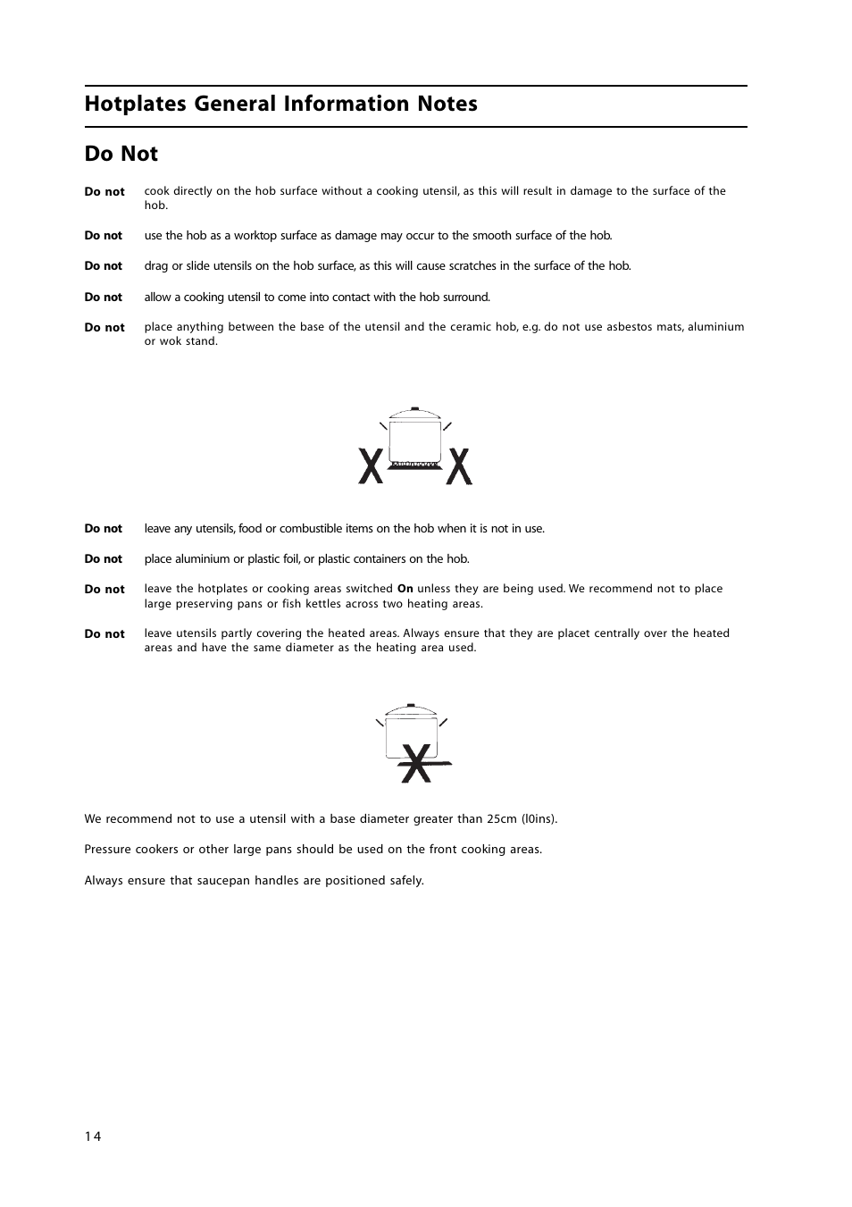 Hotpoint HL500E User Manual | Page 14 / 28
