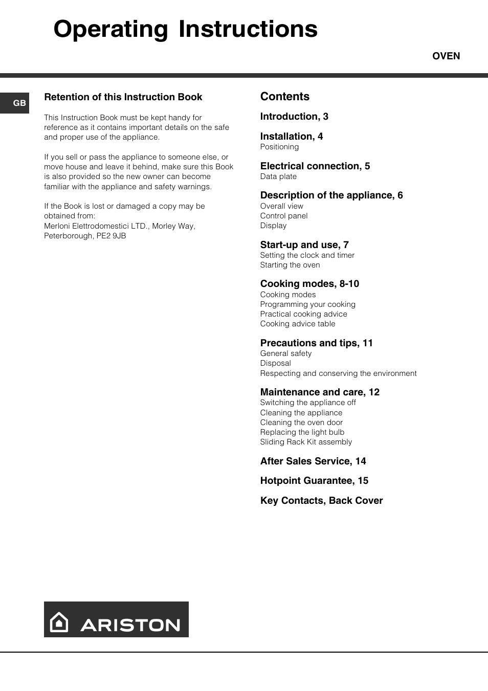 Hotpoint SQ872T - SE872X User Manual | Page 2 / 16