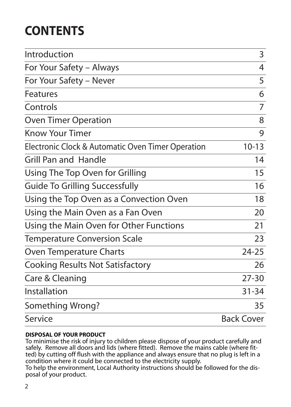 Hotpoint BU62 BU65 User Manual | Page 2 / 36