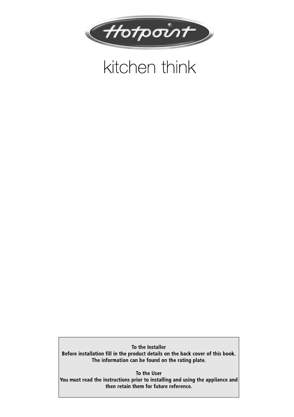 Hotpoint EX901X User Manual | 12 pages