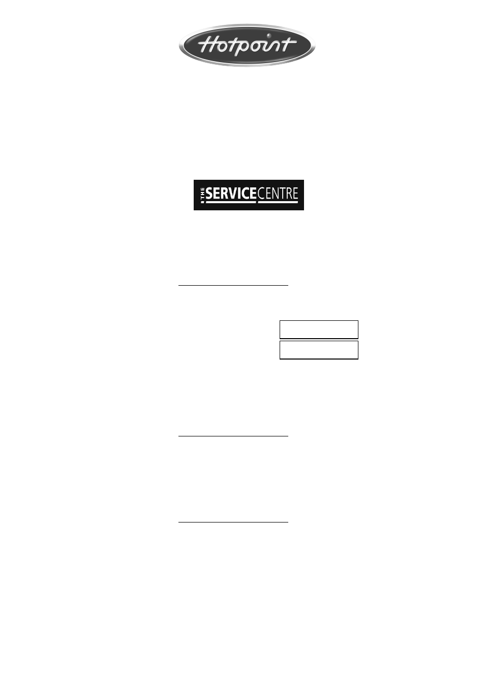 Key contacts, After sales service | Hotpoint EX901X User Manual | Page 12 / 12