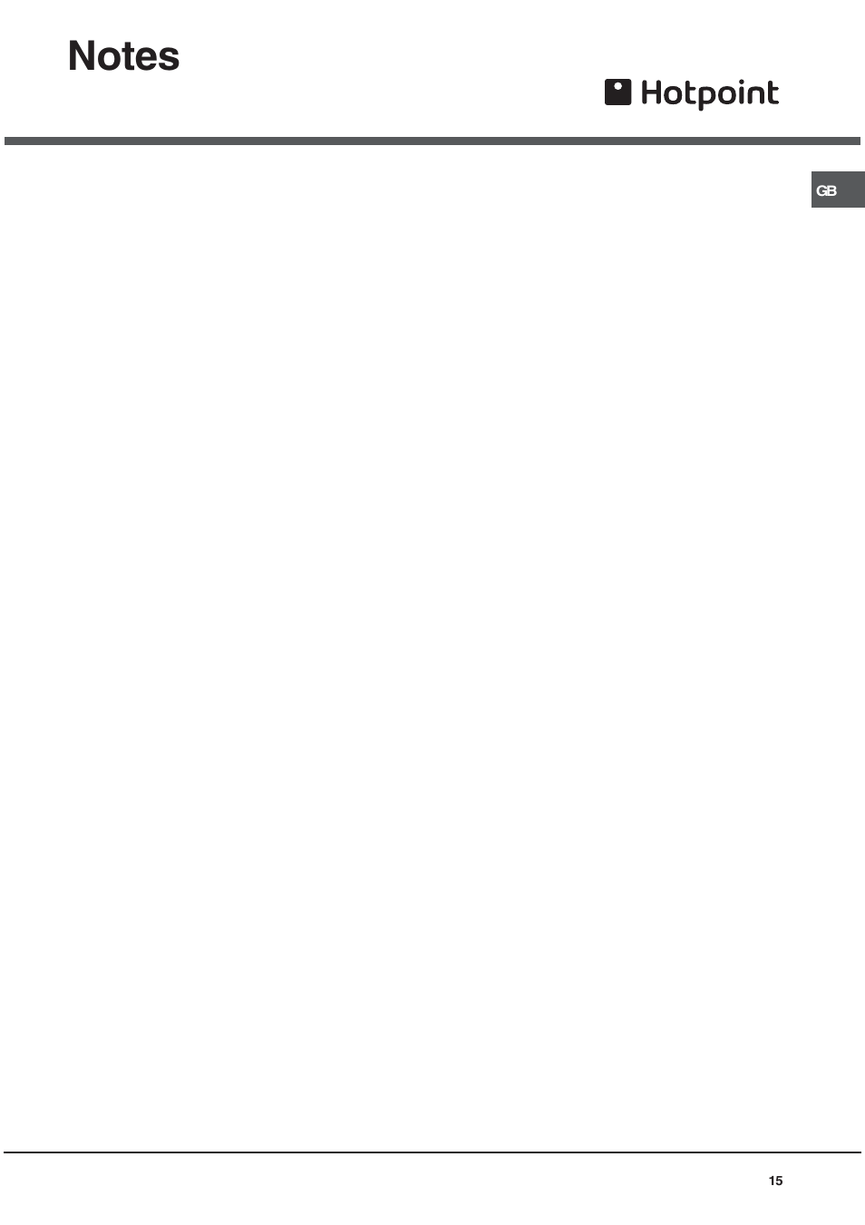 Hotpoint AHP69PGX User Manual | Page 15 / 16