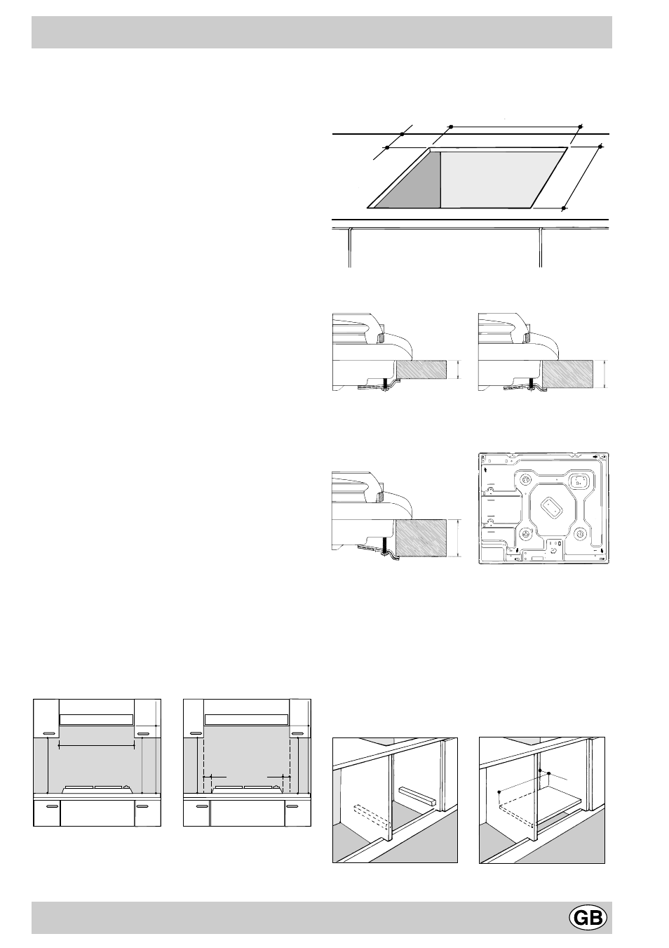 Installation instructions for your built-in hob | Hotpoint GC640 User Manual | Page 7 / 13