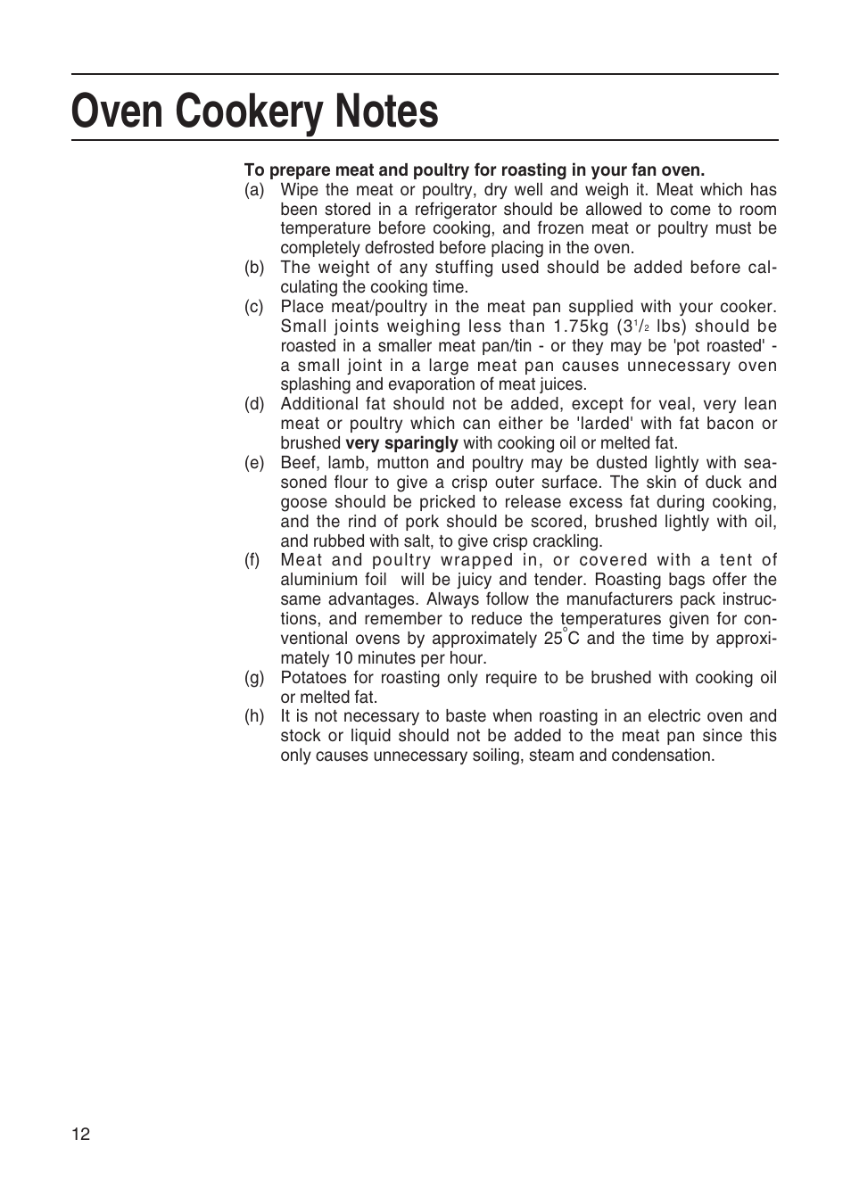 Hotpoint EG21 & EG22 User Manual | Page 12 / 32