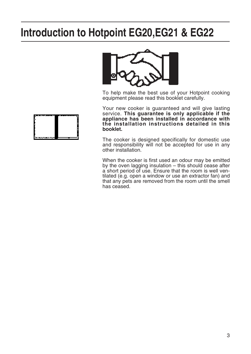 Hotpoint EG21 & EG22 User Manual | Page 3 / 32
