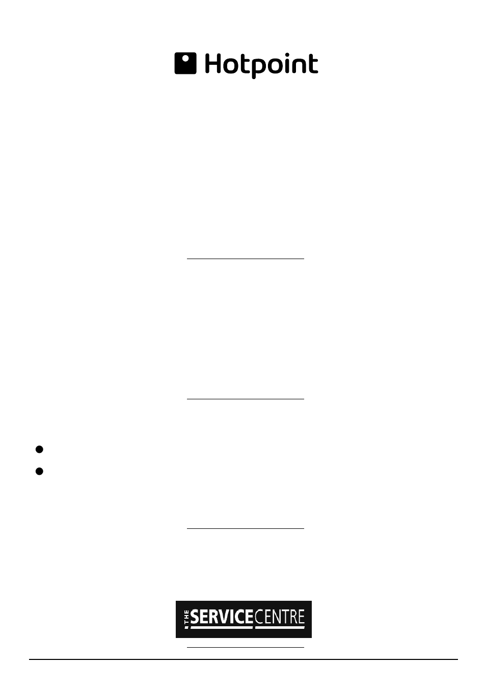 After sales service | Hotpoint SDW 60 User Manual | Page 16 / 20