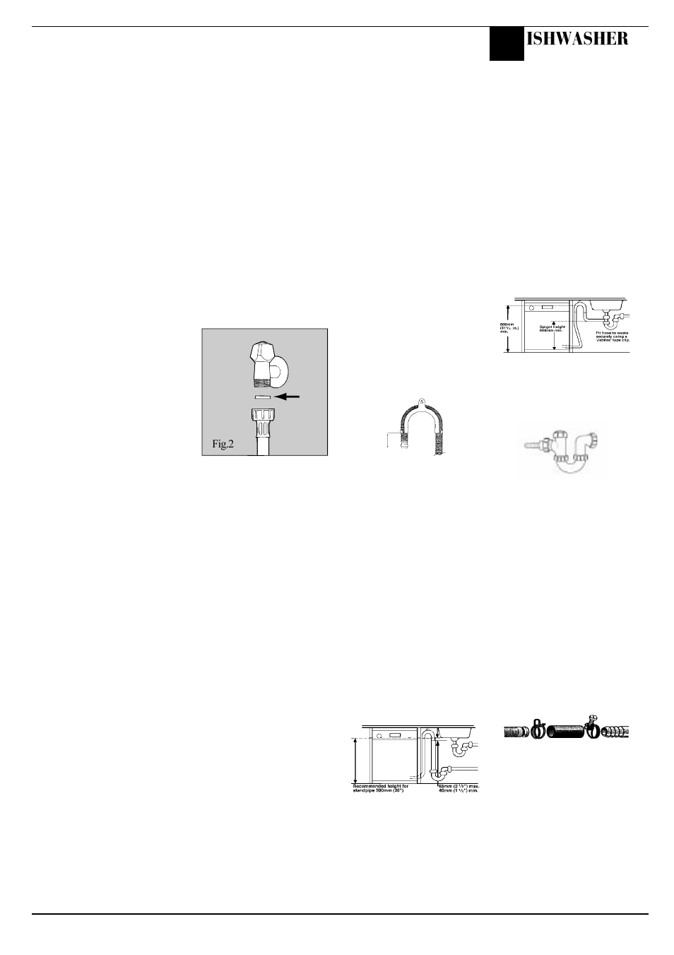 Installation, Ishwasher | Hotpoint SDW 60 User Manual | Page 5 / 20