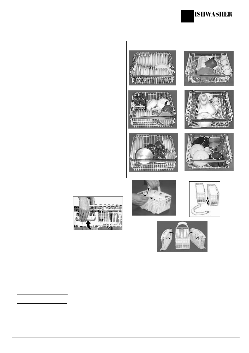 Loading your dishwasher, What can i wash, Ishwasher | Hotpoint BFI 680 User Manual | Page 11 / 20