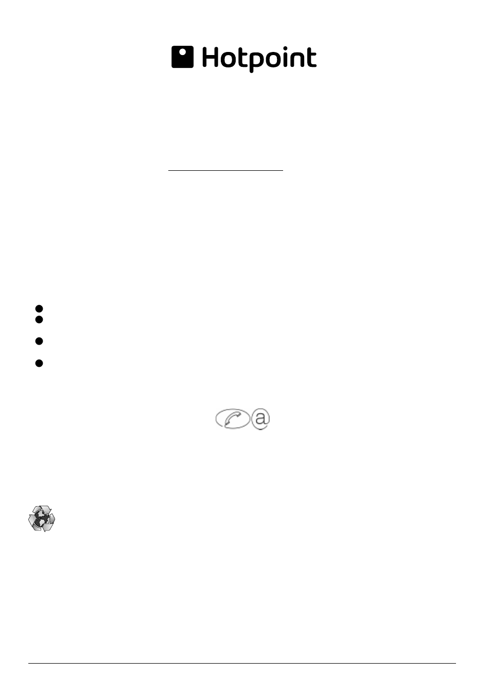 Guarantee, Recycling & disposal information | Hotpoint BFI 680 User Manual | Page 16 / 20
