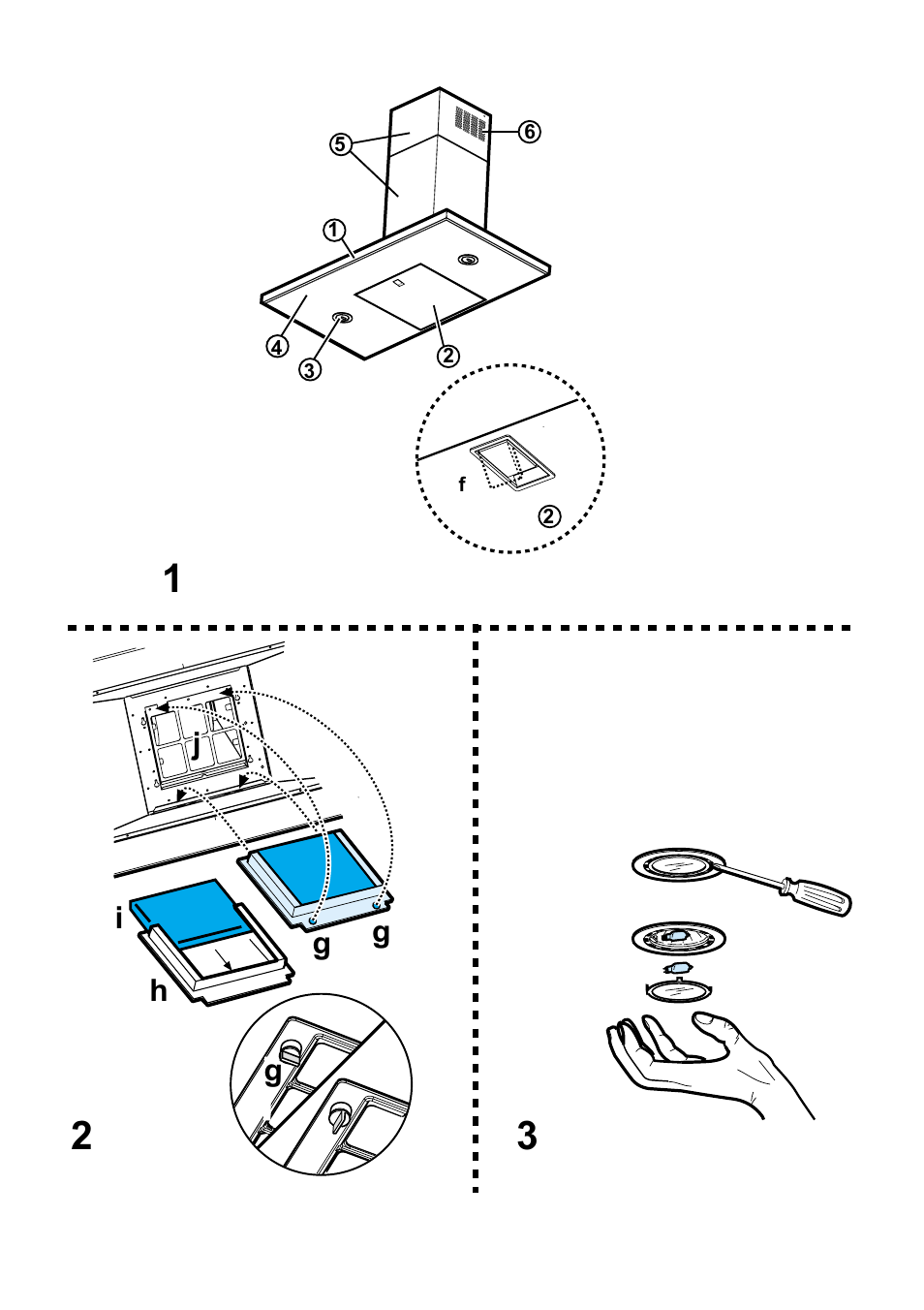Gj h i | Hotpoint LI2JDA User Manual | Page 3 / 8