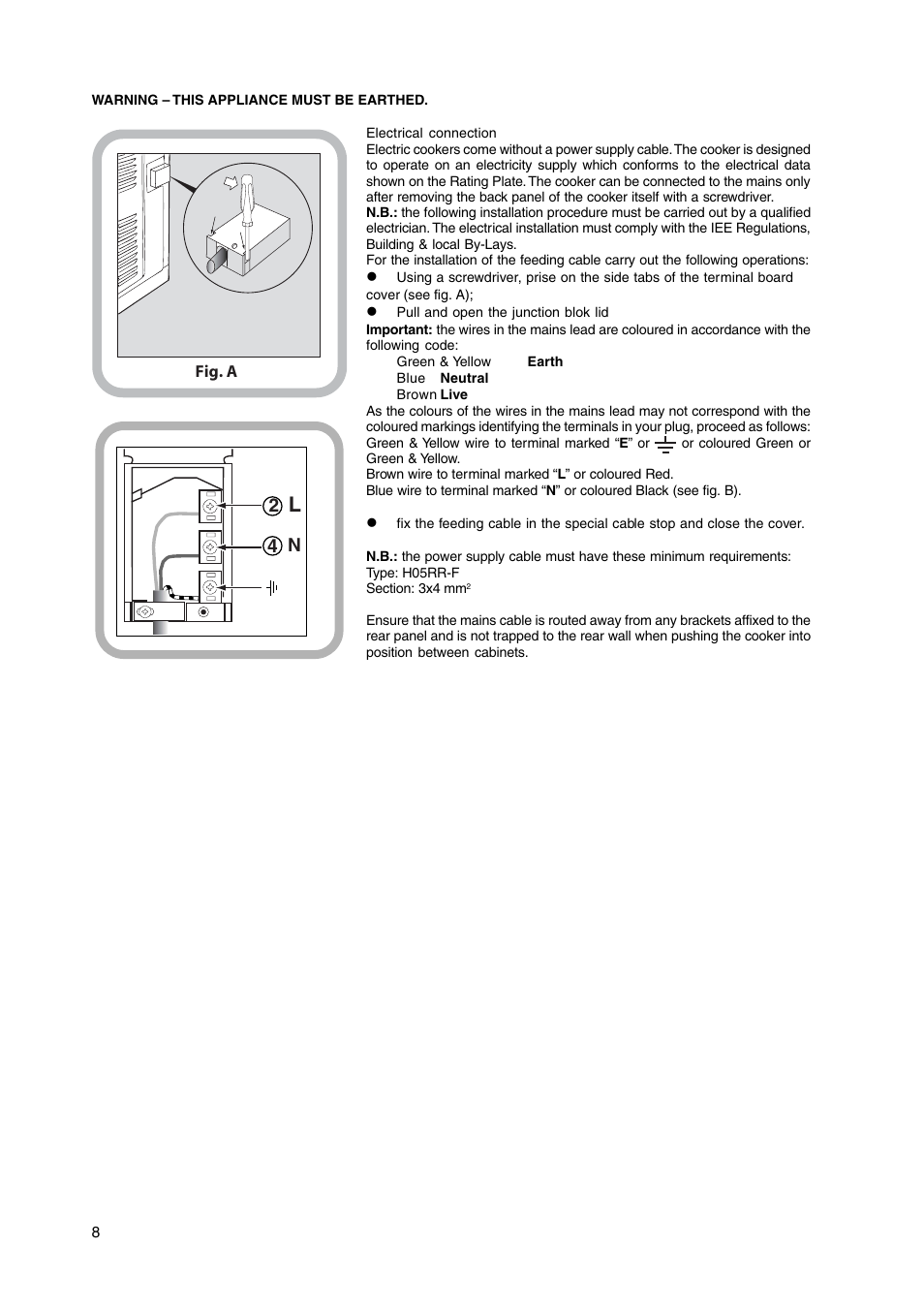 42 n | Hotpoint GW38K User Manual | Page 8 / 28