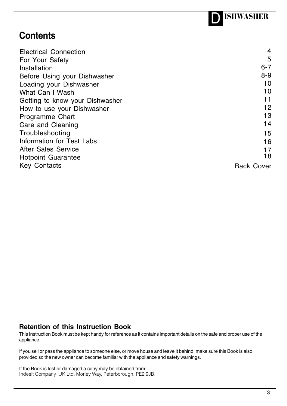 Hotpoint SDW80 User Manual | Page 3 / 20