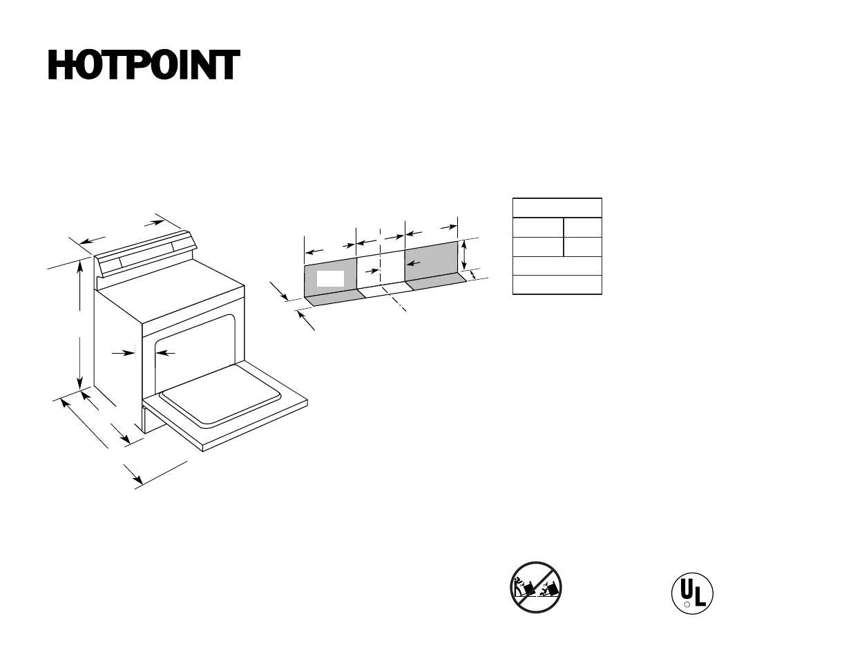 Hotpoint RB797BBBB User Manual | 2 pages