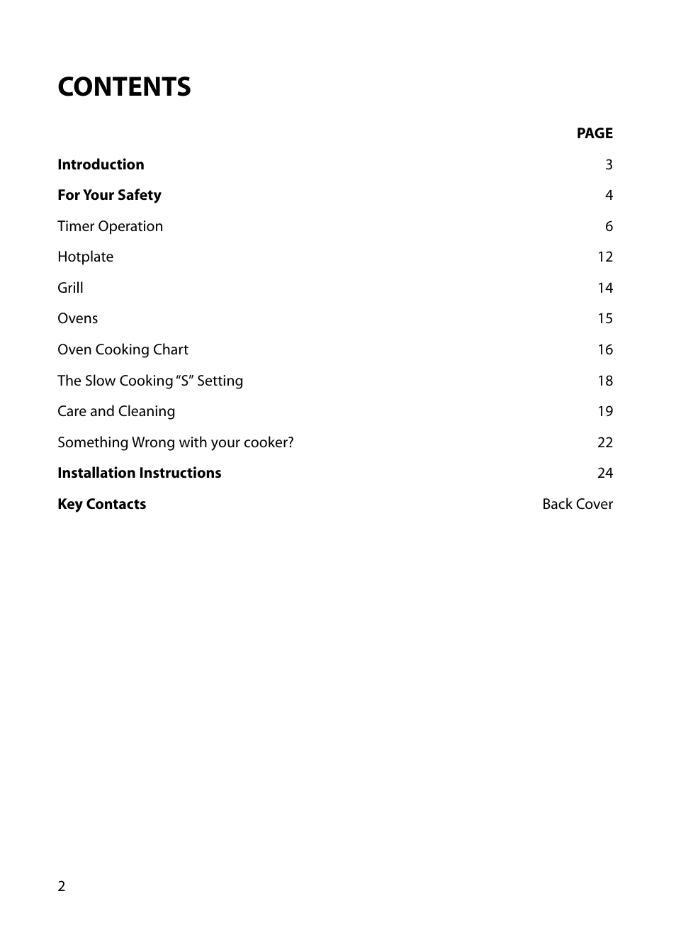 Hotpoint EG72 User Manual | Page 2 / 32