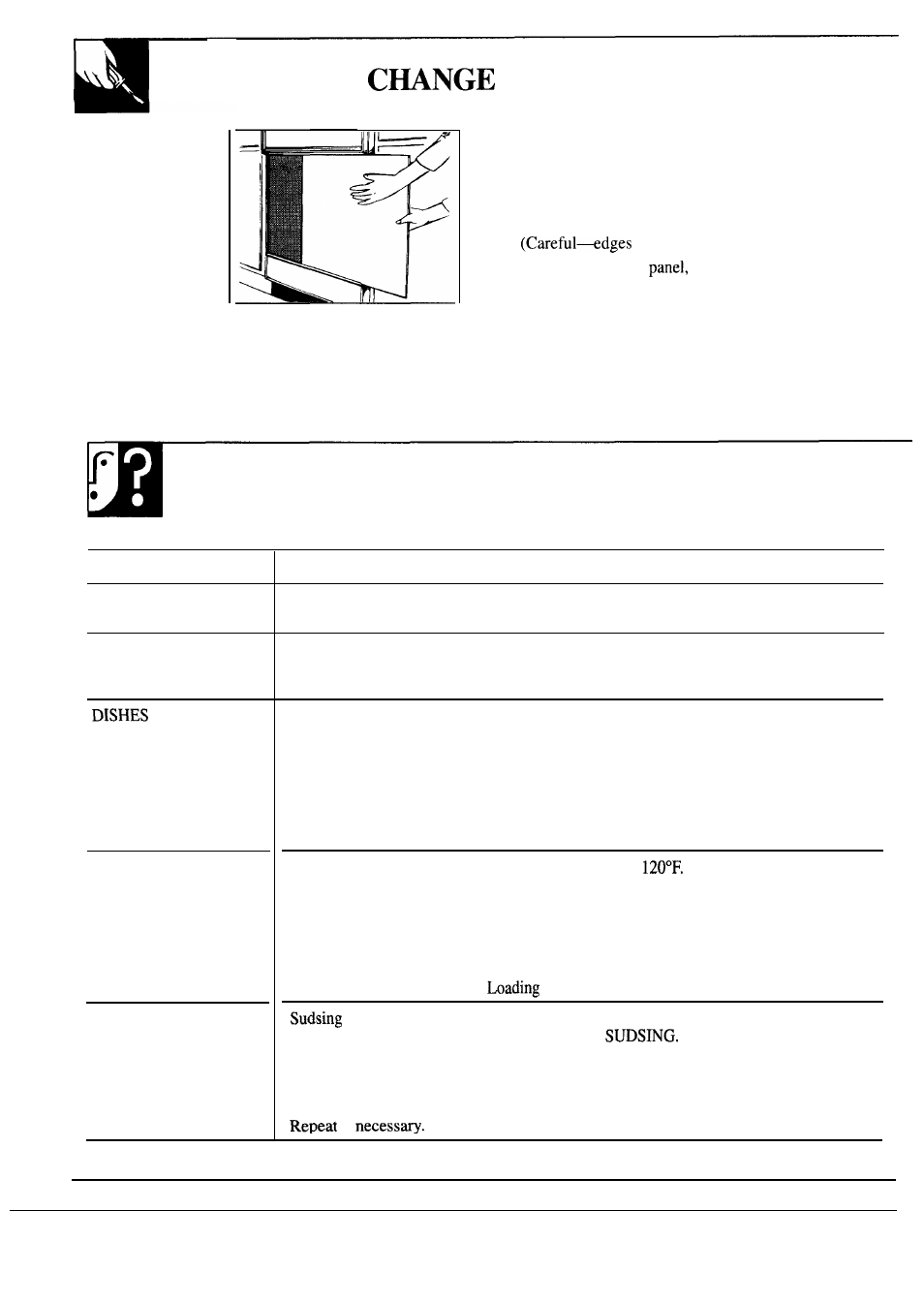 Problem solver, Front panel color change 12, How to color panels | Questions? use this problem solver | Hotpoint HDA130S User Manual | Page 12 / 16