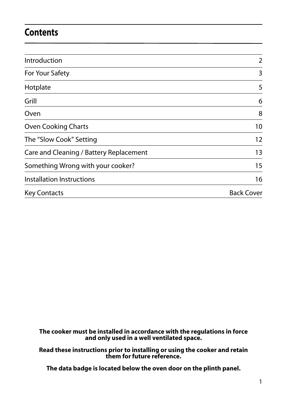 Hotpoint 5TCG User Manual | Page 3 / 24