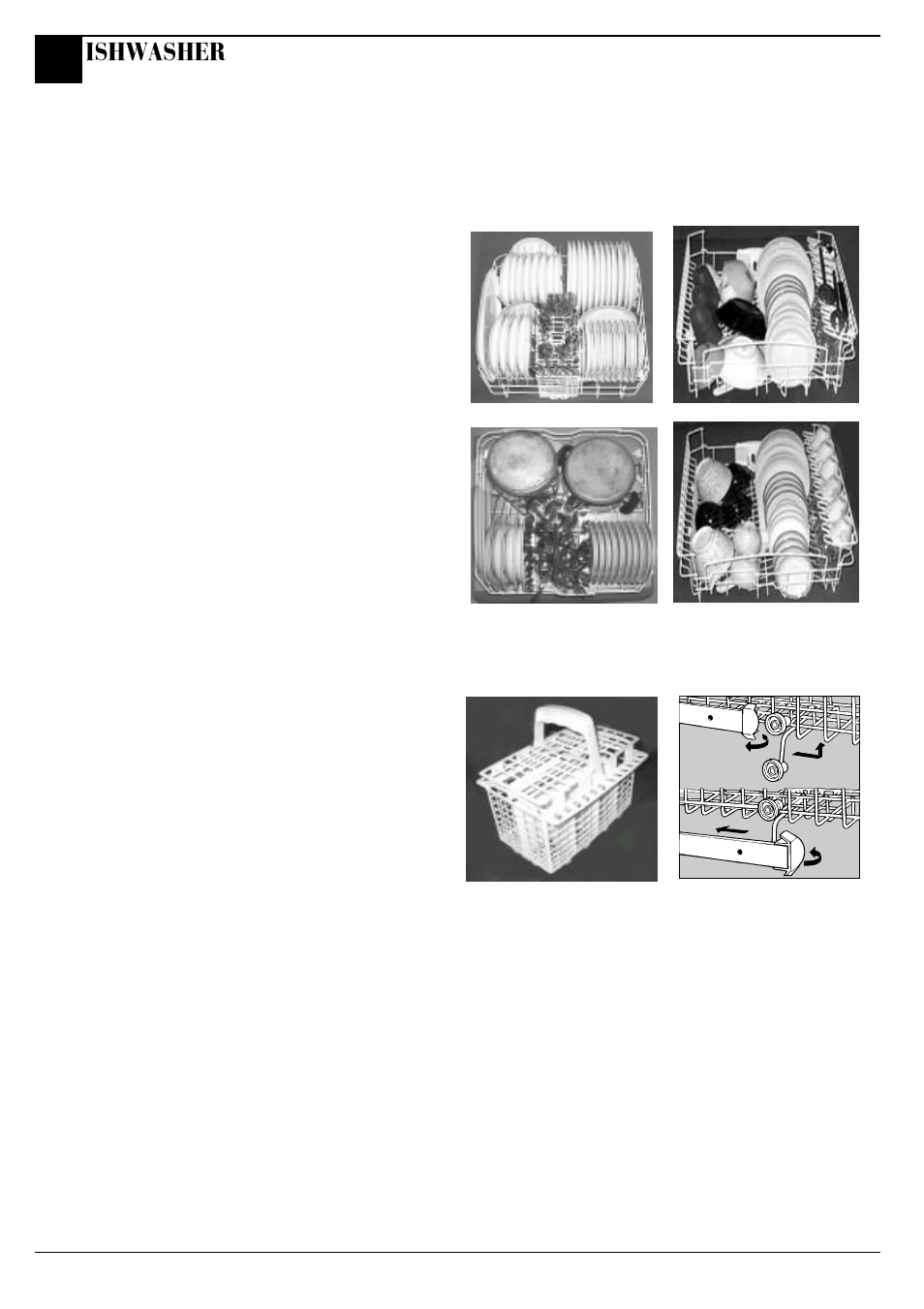 Loading your dishwasher what can i wash, Ishwasher | Hotpoint FDW65 User Manual | Page 10 / 28