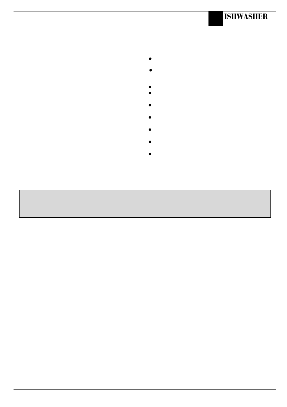 Ishwasher | Hotpoint FDW65 User Manual | Page 21 / 28