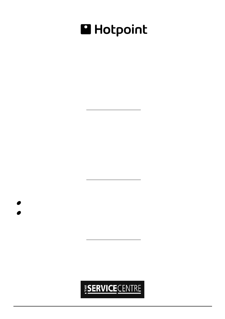 After sales service | Hotpoint FDW65 User Manual | Page 23 / 28