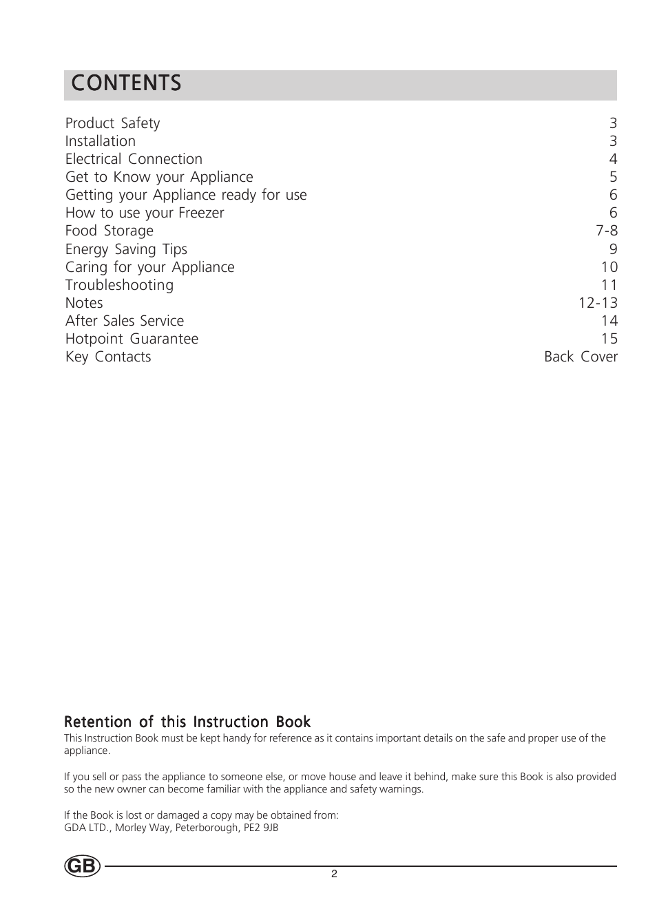 Hotpoint HUZ121 User Manual | Page 2 / 16