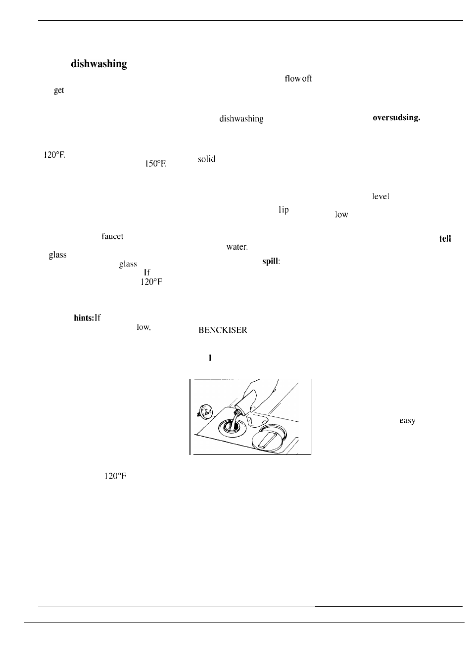 Rinse agent, Detergent, detergent guide 6, 7, Water temperature | Good starts with hot water, How to use a rinse agent, How to choose and use the right detergent | Hotpoint HDA489 User Manual | Page 6 / 16