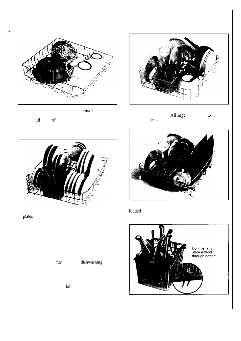 How to load the bottom rack | Hotpoint HDA489 User Manual | Page 9 / 16