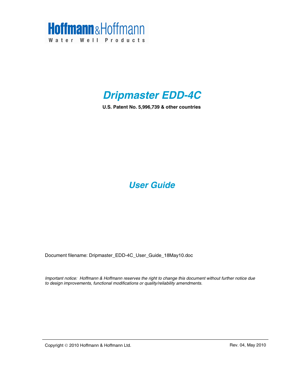 Hoffman Media DRIPMASTER EDD-4C User Manual | 29 pages