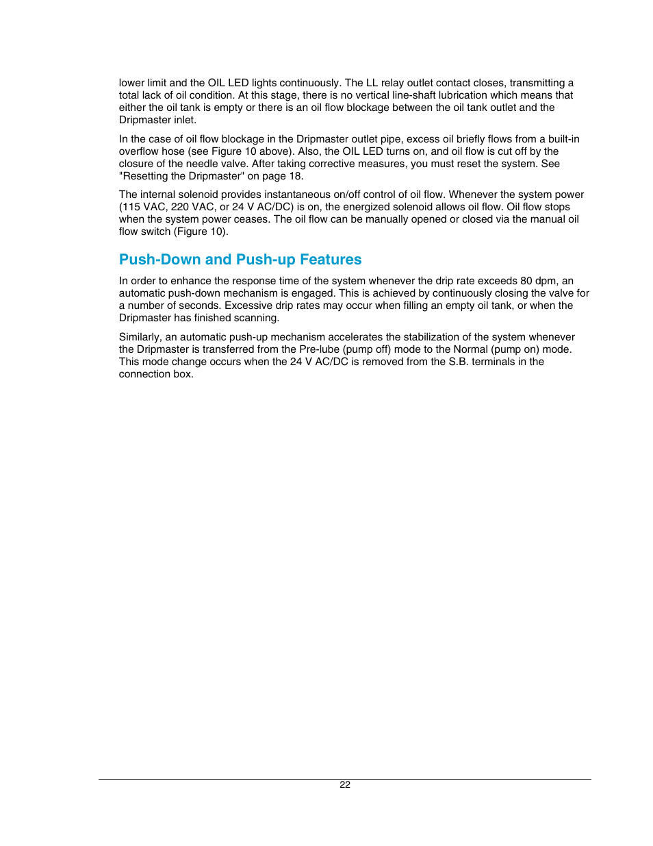 Push-down and push-up features | Hoffman Media DRIPMASTER EDD-4C User Manual | Page 22 / 29