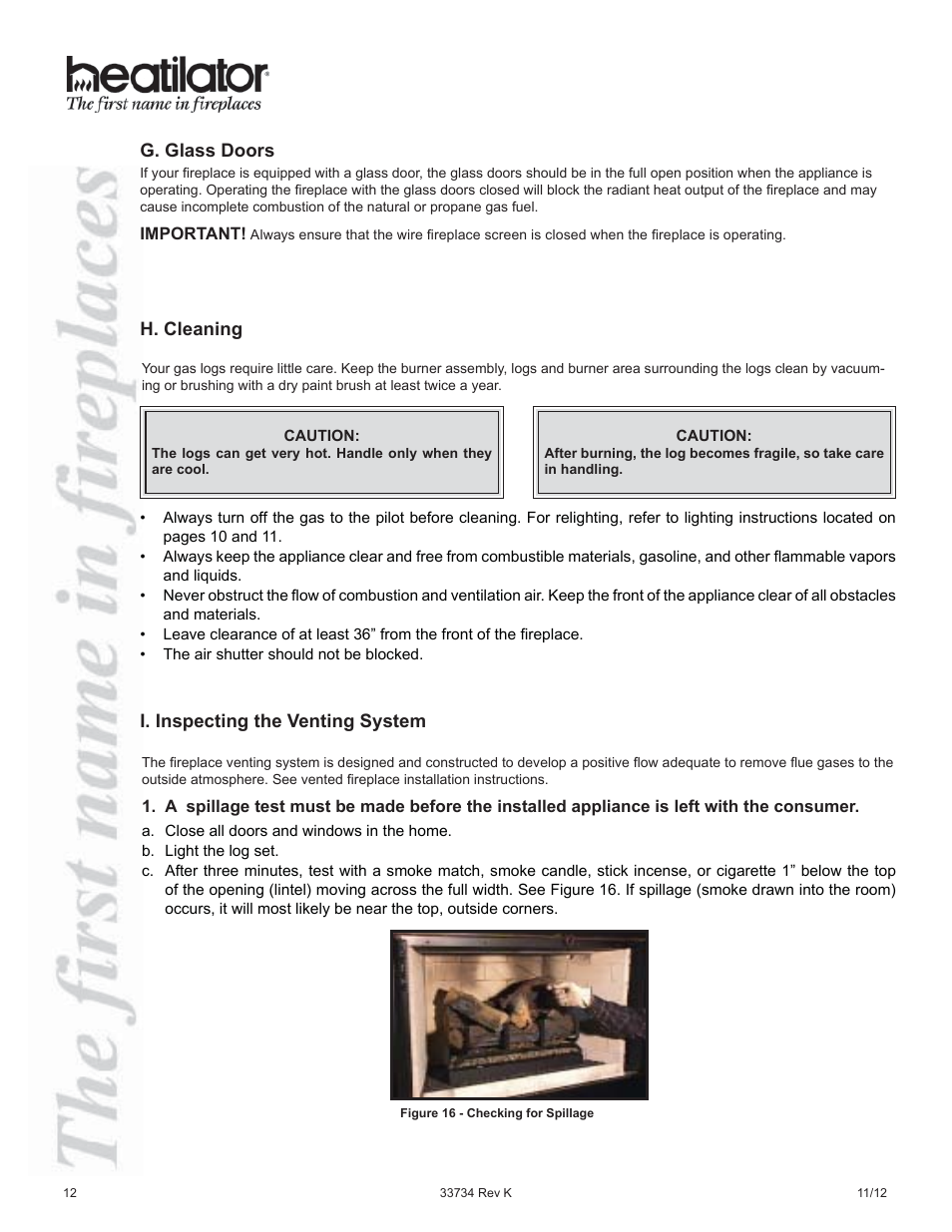 Hearth and Home Technologies FI42SL User Manual | Page 12 / 24