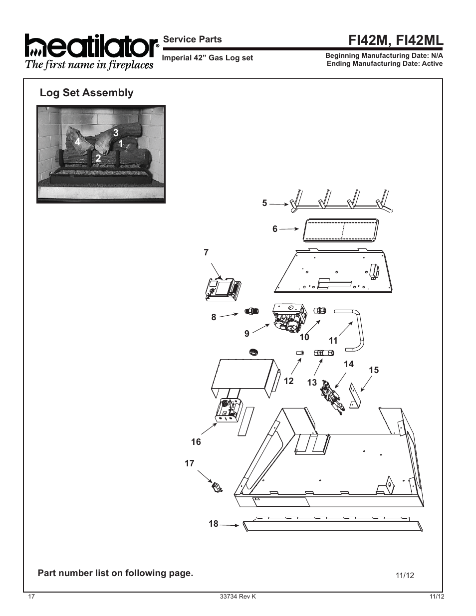 Fi42m, fi42ml | Hearth and Home Technologies FI42SL User Manual | Page 17 / 24