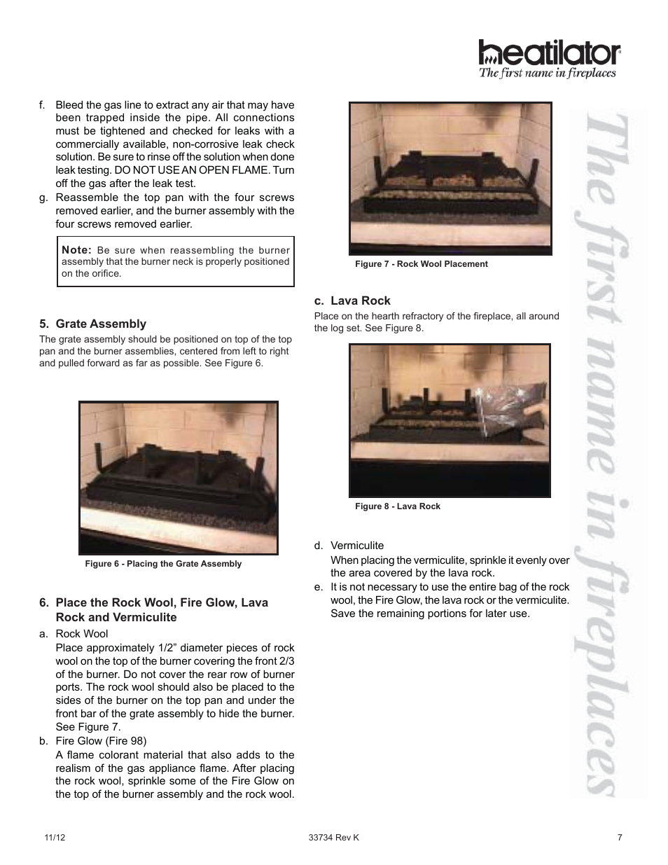 Hearth and Home Technologies FI42SL User Manual | Page 7 / 24