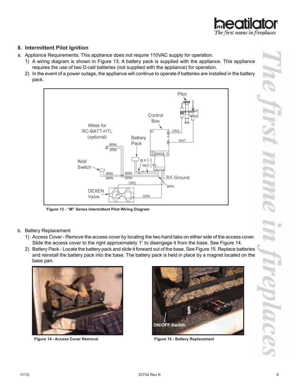 Hearth and Home Technologies FI42SL User Manual | Page 9 / 24