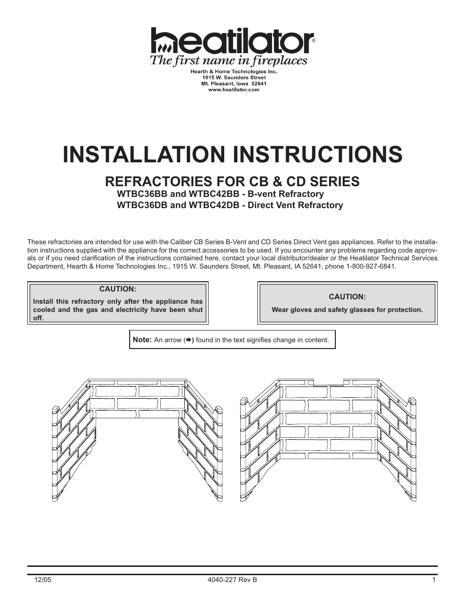 Hearth and Home Technologies WTBC42DB User Manual | 4 pages