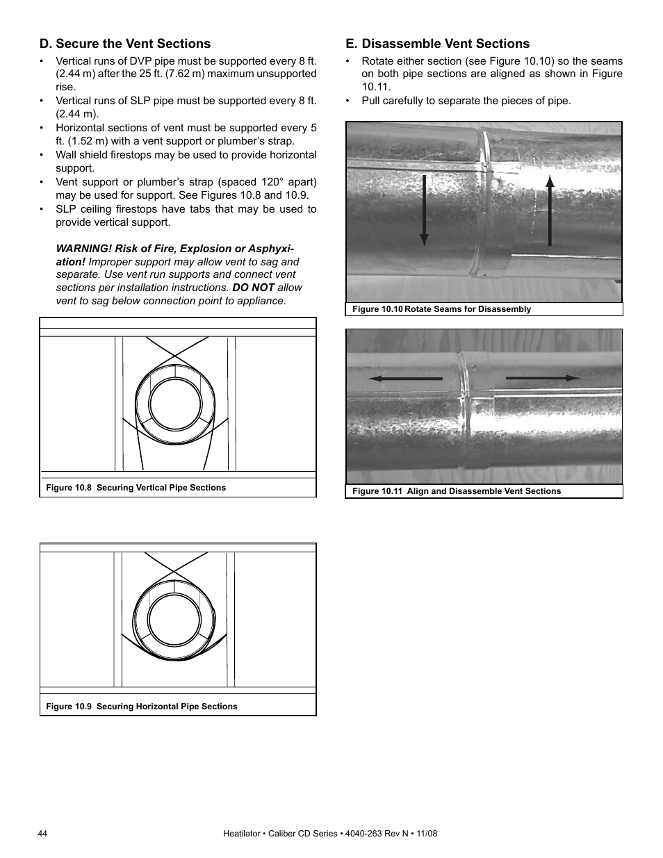 Hearth and Home Technologies Direct Vent Gas Appliance CD4842LR User Manual | Page 44 / 80