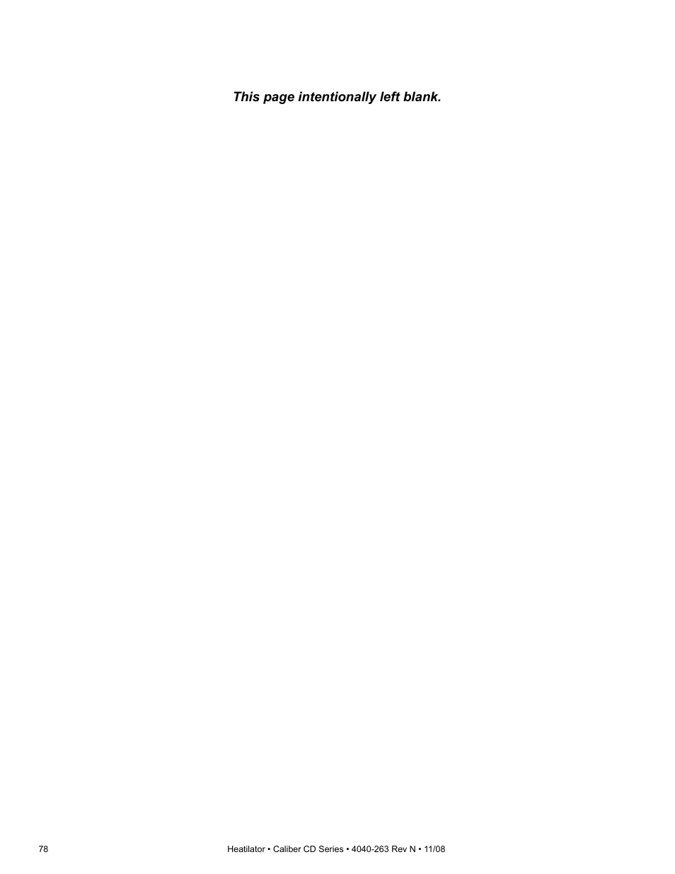 This page intentionally left blank | Hearth and Home Technologies Direct Vent Gas Appliance CD4842LR User Manual | Page 78 / 80