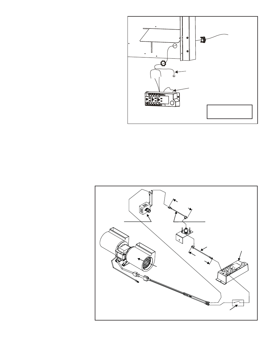 E. junction box installation, F. wall switch installation for fan (optional) | Hearth and Home Technologies Heat & Glo Twilight II-B User Manual | Page 20 / 40